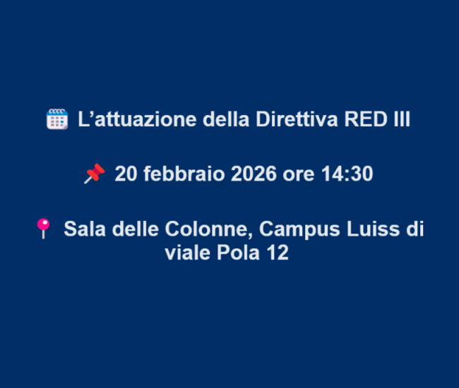 L’attuazione della Direttiva RED III
